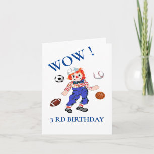 Geburtstagskarte: 3. Geburtstag Karte