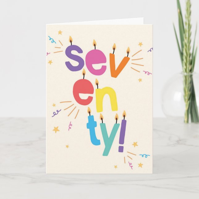 Geburtstagskarte 70. karte (Vorderseite)