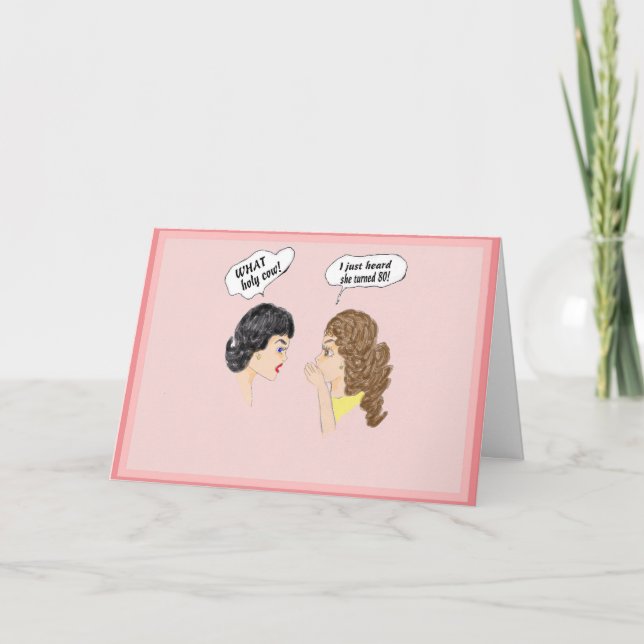 Geburtstagskarte, 80. humorvoll karte (Vorderseite)