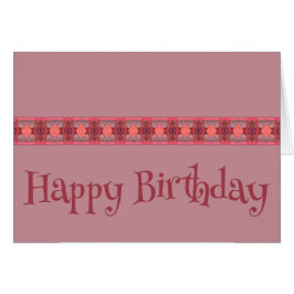 Geburtstagskarte auf Mauve