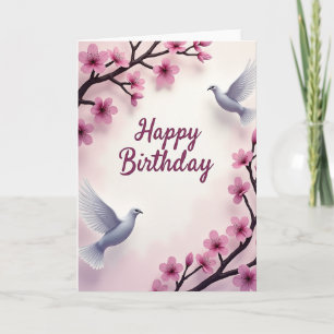 Geburtstagskarte Blossom Birds Karte