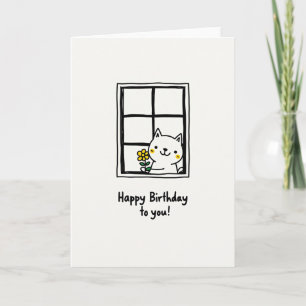 Geburtstagskarte Blossom Kitty Karte