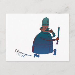 Geburtstagskarte Cartoon Policeman Grußkarte Postkarte