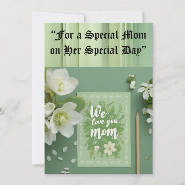 Geburtstagskarte der Mama Ankündigung (Vorderseite)