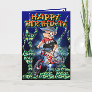 Geburtstagskarte DH Biker Karte