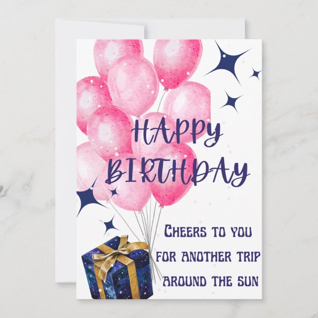 Geburtstagskarte Einladung (Vorderseite)