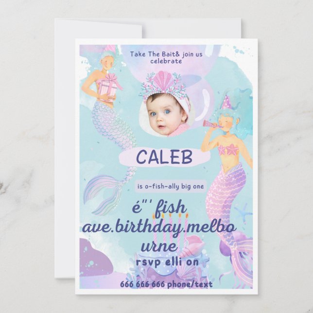 Geburtstagskarte Einladung (Vorderseite)