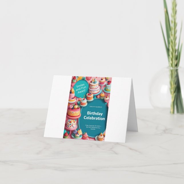 GEBURTSTAGSKARTE EINLADUNG (Vorderseite)