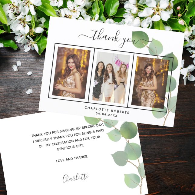 Geburtstagskarte Eukalyptus Foto Dankeschön Dankeskarte (Von Creator hochgeladen)
