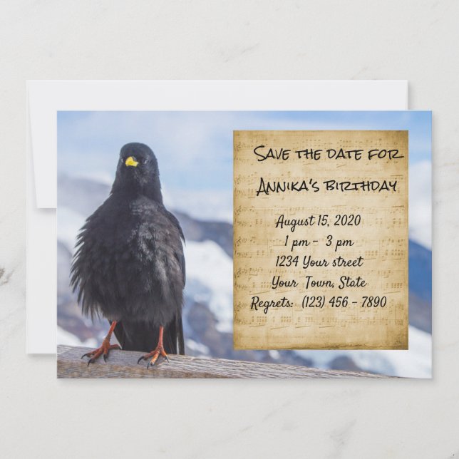 Geburtstagskarte Flat Save the Date Card (Vorderseite)