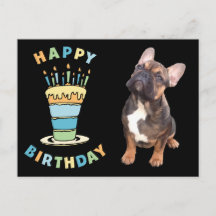 Geburtstagskarte französische Bulldogge Postkarte