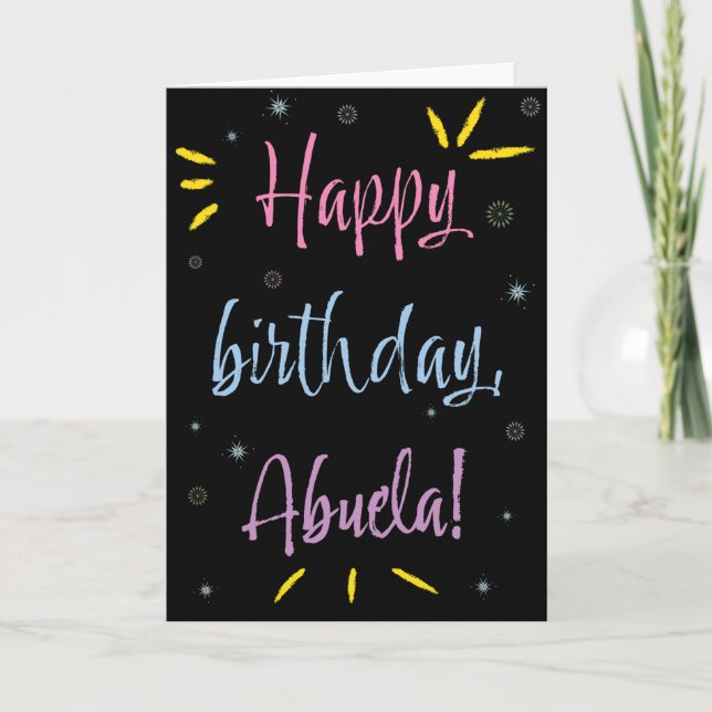Geburtstagskarte für Abuela Karte (Vorderseite)