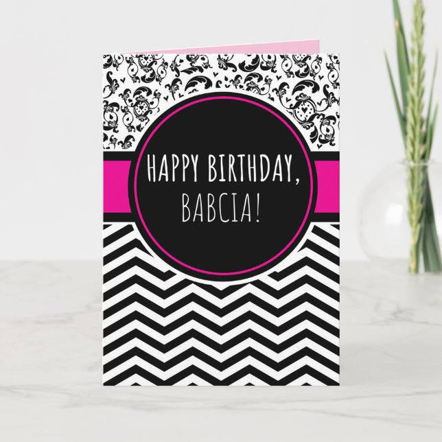 Geburtstagskarte für Babcia Karte (Vorderseite)