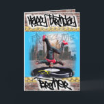 Geburtstagskarte für Brother Karte<br><div class="desc">Geburtstagskarte für Brother mit einem DJ,  der durch physikalische Veränderung entworfen und exklusiv von Zazzle verkauft wurde</div>