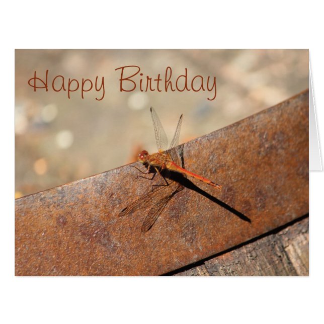 Geburtstagskarte für Dragonfly Designer (Vorderseite (Horizontal))