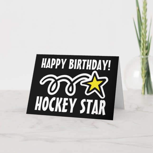 Geburtstagskarte für Hockeyspieler Karte (Vorderseite)