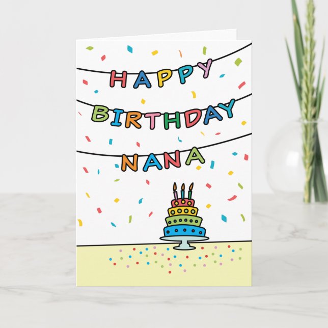 Geburtstagskarte für Nana Karte (Vorderseite)