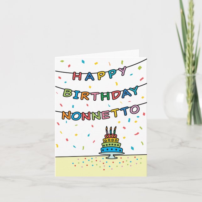 Geburtstagskarte für Nonnetto Karte (Vorderseite)