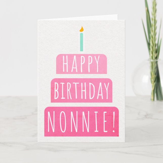 Geburtstagskarte für Nonnie Karte (Vorderseite)