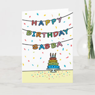 Geburtstagskarte für Sabba Karte