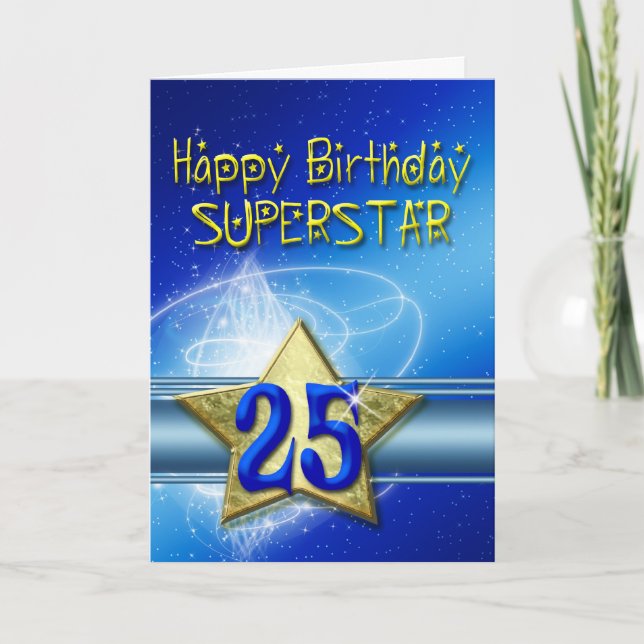 Geburtstagskarte für Superstar Karte (Vorderseite)