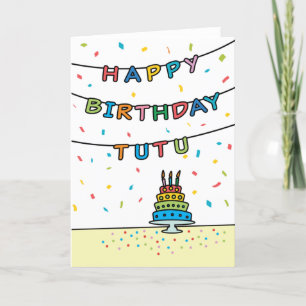 Geburtstagskarte für Tutu Karte