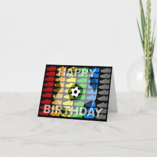 Geburtstagskarte Fußball-Showschwarz Karte