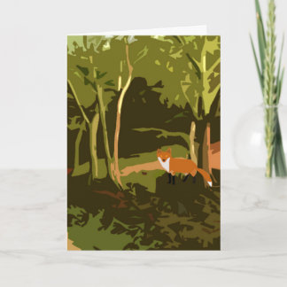 Geburtstagskarte grafische Kunst Fox Karte
