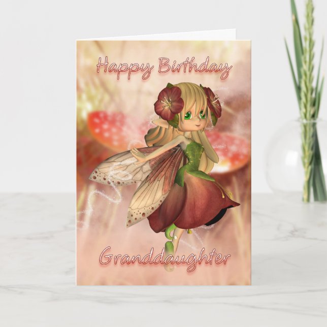 Geburtstagskarte Grandtochter mit Erdbeere & Kreta Karte (Vorderseite)
