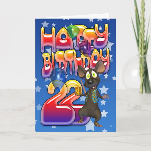 Geburtstagskarte, Happy Birthday Karte (Vorderseite)