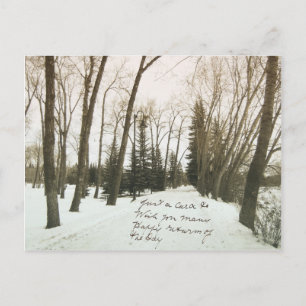 Geburtstagskarte im Vintage-Stil mit Handschrift Postkarte