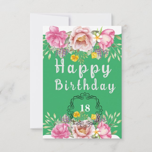 Geburtstagskarte Karte (Vorderseite)