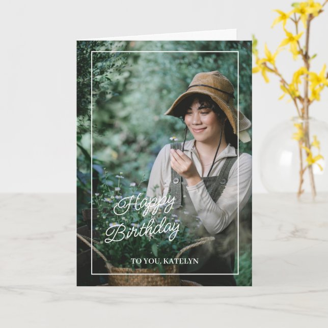 Geburtstagskarte Karte (Gelbe Blume)