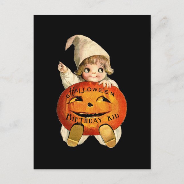 Geburtstagskarte KID Halloween Postkarte (Vorderseite)