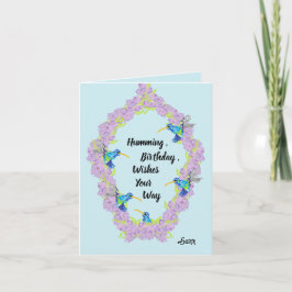 Geburtstagskarte : Liebe des Hummingers Karte