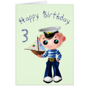 Geburtstagskarte Little Sailor - Personalisiert