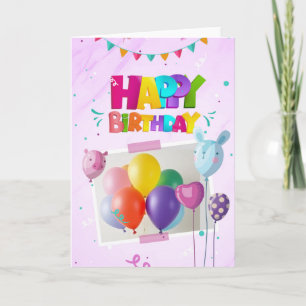 Geburtstagskarte mit Balloons Karte