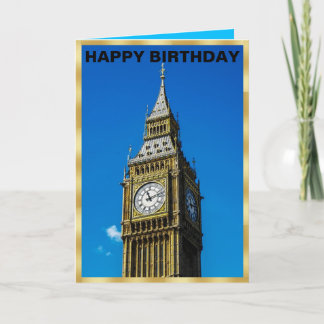 Geburtstagskarte mit Big Ben Clock Karte