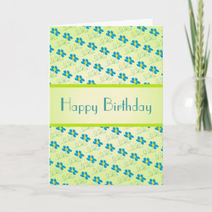 Geburtstagskarte mit Blue Blume Art Karte