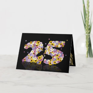 Geburtstagskarte mit Blumenbriefen Karte