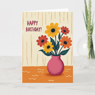 Geburtstagskarte mit Blumenstrauß Karte