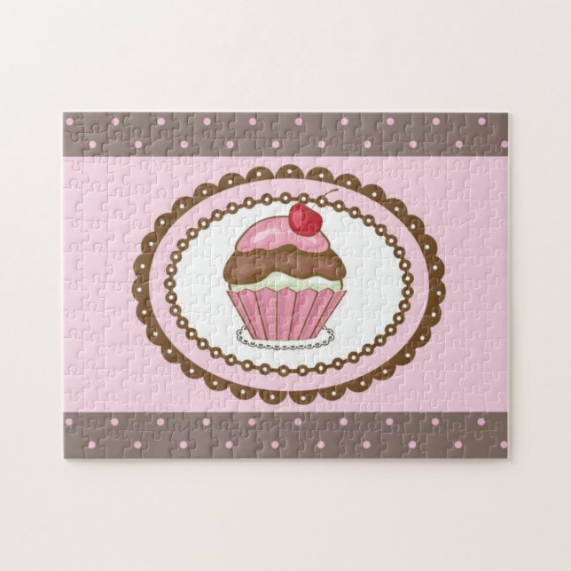 Geburtstagskarte mit Cupcake (Horizontal)