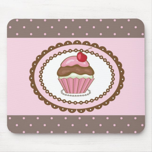 Geburtstagskarte mit Cupcake Mousepad (Vorne)
