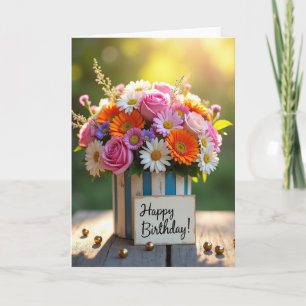 Geburtstagskarte mit Golden Glow Floral Karte