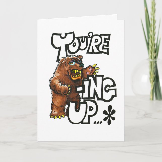 Geburtstagskarte mit Grizzlybär Karte (Vorderseite)