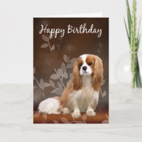 Geburtstagskarte mit König Charles Spaniel