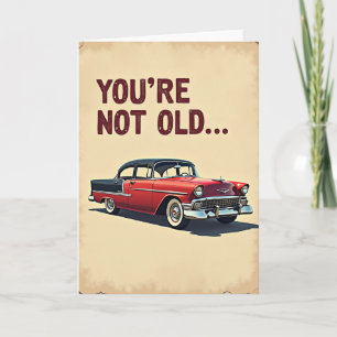 Geburtstagskarte mit Vintage-Auto-Motiv Karte