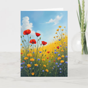 Geburtstagskarte mit Wildblumen Karte