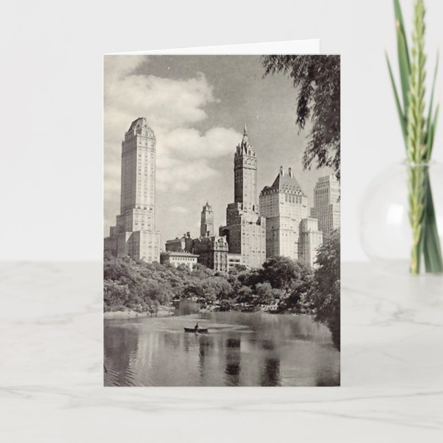 Geburtstagskarte, New York City, Central Park Karte (Vorderseite)