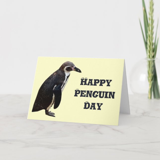 Geburtstagskarte niedlich Schwarz-Weiß-Pinguin Karte (Vorderseite)